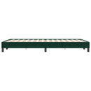 vidaXL sötétzöld bársony rugós ágy matrac nélkül 120x220 cm