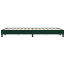 vidaXL sötétzöld bársony rugós ágy matrac nélkül 120x220 cm