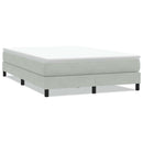 vidaXL világosszürke bársony rugós ágy matrac nélkül 140x220 cm
