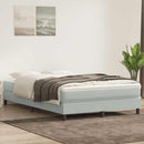 vidaXL világosszürke bársony rugós ágy matrac nélkül 140x220 cm