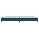vidaXL sötétkék bársony rugós ágy matrac nélkül 140x220 cm