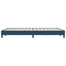 vidaXL sötétkék bársony rugós ágy matrac nélkül 140x220 cm