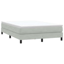 vidaXL világosszürke bársony rugós ágy matrac nélkül 160x220 cm