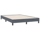 vidaXL sötétszürke bársony rugós ágy matrac nélkül 160x220 cm