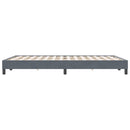 vidaXL sötétszürke bársony rugós ágy matrac nélkül 160x220 cm