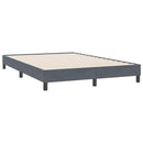 vidaXL sötétszürke bársony rugós ágy matrac nélkül 160x220 cm