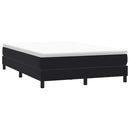 vidaXL fekete bársony rugós ágy matrac nélkül 160x220 cm