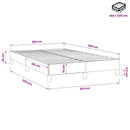 vidaXL fekete bársony rugós ágy matrac nélkül 160x220 cm