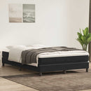 vidaXL fekete bársony rugós ágy matrac nélkül 160x220 cm