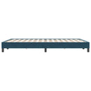 vidaXL sötétkék bársony rugós ágy matrac nélkül 160x220 cm