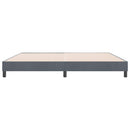 vidaXL sötétszürke bársony rugós ágy matrac nélkül 180x220 cm