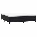 vidaXL fekete bársony rugós ágy matrac nélkül 180x220 cm