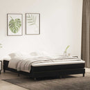 vidaXL fekete bársony rugós ágy matrac nélkül 180x220 cm