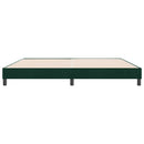 vidaXL sötétzöld bársony rugós ágy matrac nélkül 180x220 cm