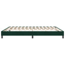 vidaXL sötétzöld bársony rugós ágy matrac nélkül 180x220 cm