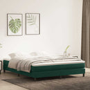 vidaXL sötétzöld bársony rugós ágy matrac nélkül 180x220 cm
