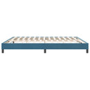 vidaXL sötétkék bársony rugós ágy matrac nélkül 180x220 cm