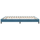 vidaXL sötétkék bársony rugós ágy matrac nélkül 180x220 cm