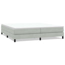 vidaXL világosszürke bársony rugós ágy matrac nélkül 200x220 cm