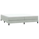 vidaXL világosszürke bársony rugós ágy matrac nélkül 200x220 cm