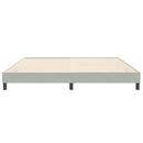 vidaXL világosszürke bársony rugós ágy matrac nélkül 200x220 cm