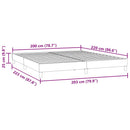 vidaXL világosszürke bársony rugós ágy matrac nélkül 200x220 cm