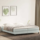 vidaXL világosszürke bársony rugós ágy matrac nélkül 200x220 cm