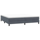 vidaXL sötétszürke bársony rugós ágy matrac nélkül 200x220 cm