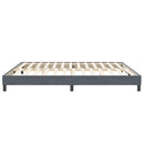 vidaXL sötétszürke bársony rugós ágy matrac nélkül 200x220 cm