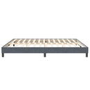 vidaXL sötétszürke bársony rugós ágy matrac nélkül 200x220 cm