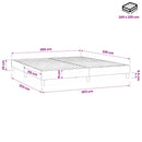 vidaXL sötétszürke bársony rugós ágy matrac nélkül 200x220 cm