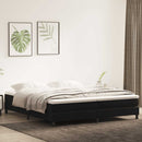 vidaXL fekete bársony rugós ágy matrac nélkül 200x220 cm