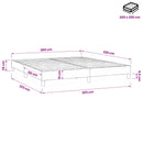 vidaXL fekete bársony rugós ágy matrac nélkül 200x220 cm