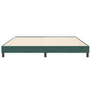 vidaXL sötétzöld bársony rugós ágy matrac nélkül 200x220 cm