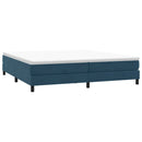 vidaXL sötétkék bársony rugós ágy matrac nélkül 200x220 cm