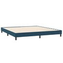 vidaXL sötétkék bársony rugós ágy matrac nélkül 200x220 cm