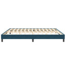 vidaXL sötétkék bársony rugós ágy matrac nélkül 200x220 cm