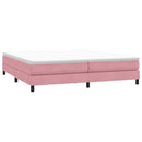 vidaXL rózsaszín bársony rugós ágy matrac nélkül 200x220 cm