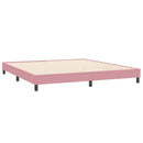 vidaXL rózsaszín bársony rugós ágy matrac nélkül 200x220 cm