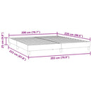 vidaXL rózsaszín bársony rugós ágy matrac nélkül 200x220 cm