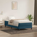vidaXL sötétkék bársony rugós ágy matraccal 80x210 cm