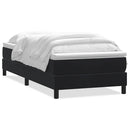 vidaXL fekete bársony rugós ágy matraccal 90x210 cm