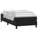 vidaXL fekete bársony rugós ágy matraccal 90x210 cm