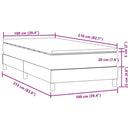 vidaXL sötétzöld bársony rugós ágy matraccal 100x210 cm