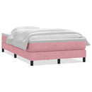 vidaXL rózsaszín bársony rugós ágy matraccal 120x210 cm