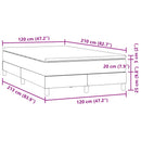 vidaXL rózsaszín bársony rugós ágy matraccal 120x210 cm