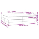 vidaXL rózsaszín bársony rugós ágy matraccal 180x210 cm