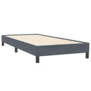 vidaXL sötétszürke bársony rugós ágy matraccal 80x220 cm