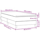 vidaXL sötétzöld bársony rugós ágy matraccal 80x220 cm