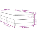 vidaXL Box Spring ágy matraccal rózsaszín 100x220 cm bársony